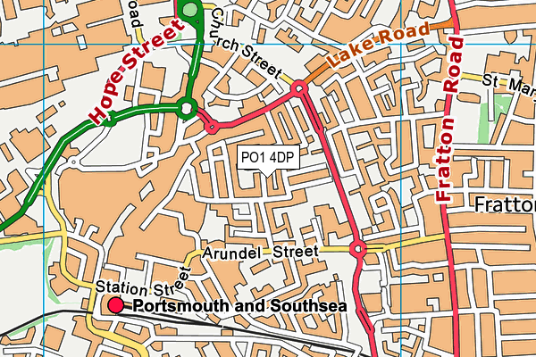 PO1 4DP map - OS VectorMap District (Ordnance Survey) PO1 4DP map - OS VectorMap District (Ordnance Survey)