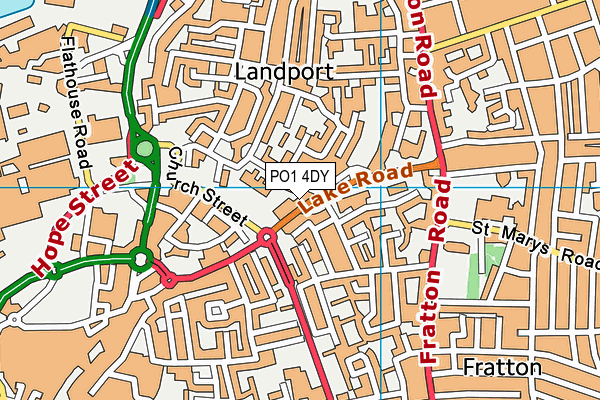 PO1 4DY map - OS VectorMap District (Ordnance Survey) PO1 4DY map - OS VectorMap District (Ordnance Survey)