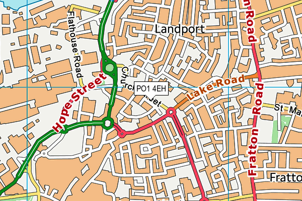 PO1 4EH map - OS VectorMap District (Ordnance Survey) PO1 4EH map - OS VectorMap District (Ordnance Survey)