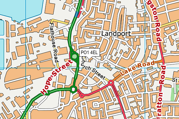PO1 4EL map - OS VectorMap District (Ordnance Survey) PO1 4EL map - OS VectorMap District (Ordnance Survey)
