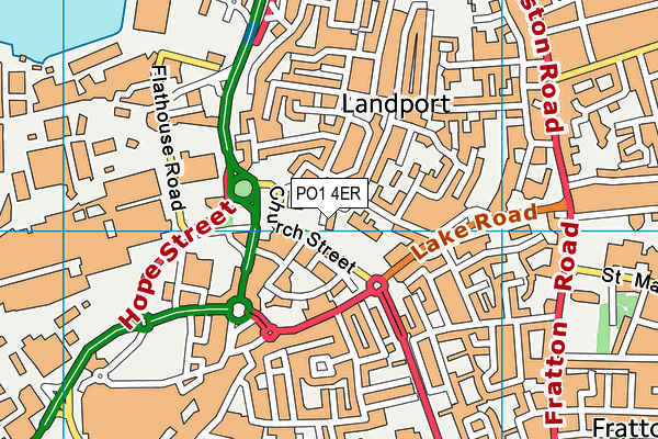 PO1 4ER map - OS VectorMap District (Ordnance Survey) PO1 4ER map - OS VectorMap District (Ordnance Survey)