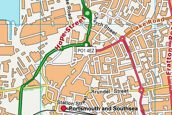 PO1 4EZ map - OS VectorMap District (Ordnance Survey) PO1 4EZ map - OS VectorMap District (Ordnance Survey)