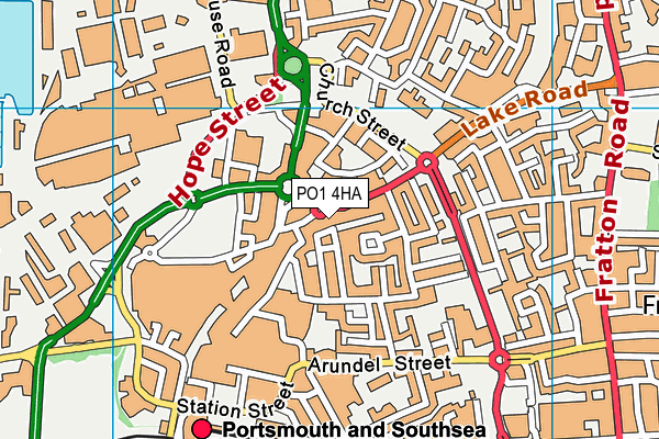 PO1 4HA map - OS VectorMap District (Ordnance Survey) PO1 4HA map - OS VectorMap District (Ordnance Survey)
