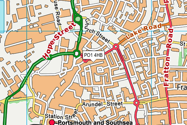 PO1 4HB map - OS VectorMap District (Ordnance Survey) PO1 4HB map - OS VectorMap District (Ordnance Survey)