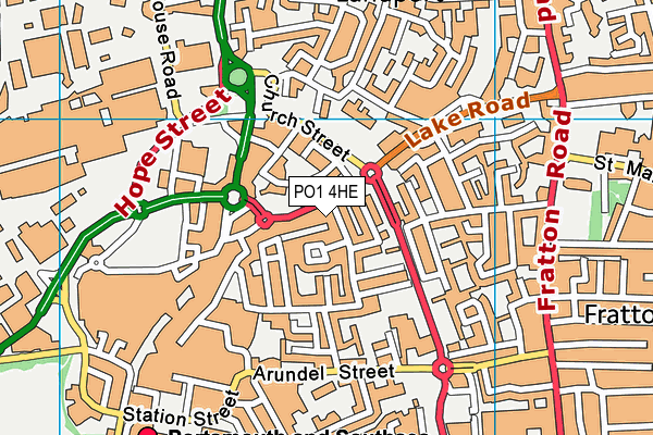 PO1 4HE map - OS VectorMap District (Ordnance Survey) PO1 4HE map - OS VectorMap District (Ordnance Survey)