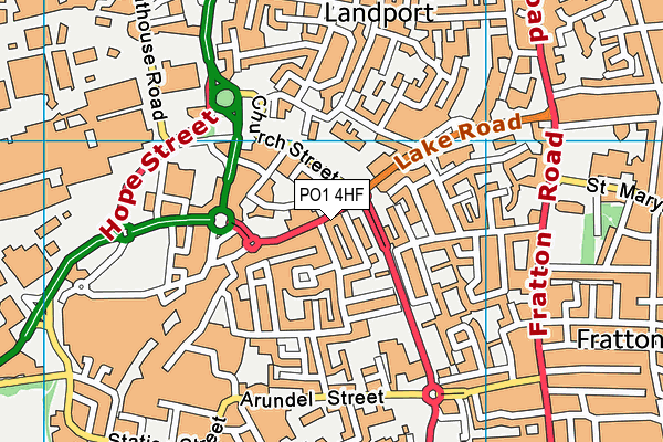 PO1 4HF map - OS VectorMap District (Ordnance Survey) PO1 4HF map - OS VectorMap District (Ordnance Survey)