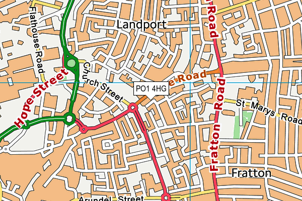 PO1 4HG map - OS VectorMap District (Ordnance Survey) PO1 4HG map - OS VectorMap District (Ordnance Survey)