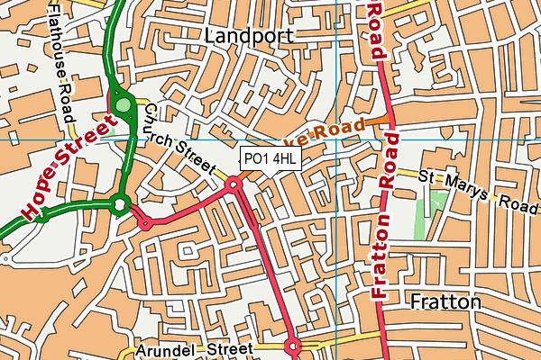 PO1 4HL map - OS VectorMap District (Ordnance Survey) PO1 4HL map - OS VectorMap District (Ordnance Survey)