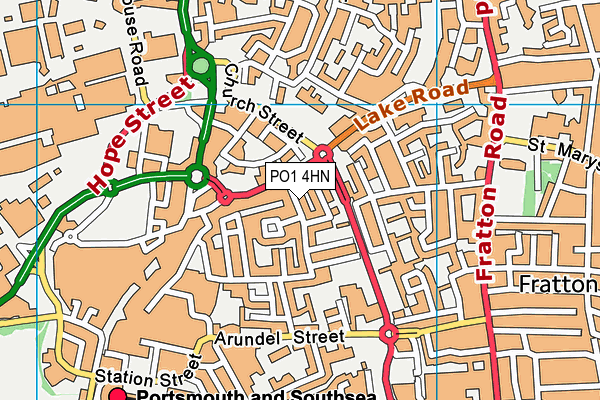 PO1 4HN map - OS VectorMap District (Ordnance Survey) PO1 4HN map - OS VectorMap District (Ordnance Survey)