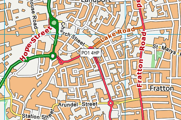 PO1 4HP map - OS VectorMap District (Ordnance Survey) PO1 4HP map - OS VectorMap District (Ordnance Survey)