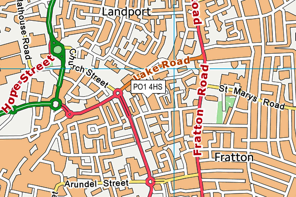 PO1 4HS map - OS VectorMap District (Ordnance Survey) PO1 4HS map - OS VectorMap District (Ordnance Survey)
