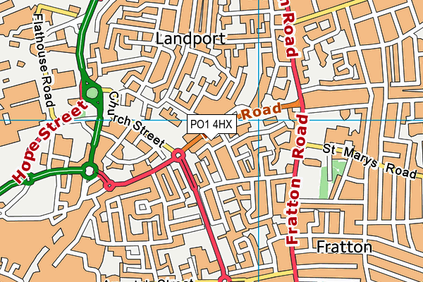 PO1 4HX map - OS VectorMap District (Ordnance Survey) PO1 4HX map - OS VectorMap District (Ordnance Survey)