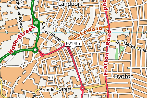 PO1 4HY map - OS VectorMap District (Ordnance Survey) PO1 4HY map - OS VectorMap District (Ordnance Survey)