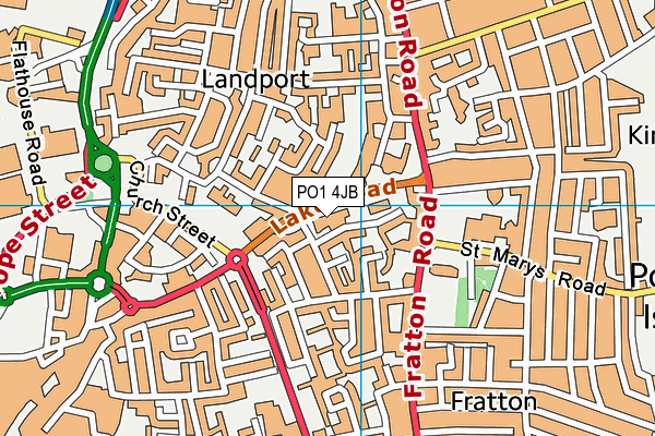 PO1 4JB map - OS VectorMap District (Ordnance Survey) PO1 4JB map - OS VectorMap District (Ordnance Survey)