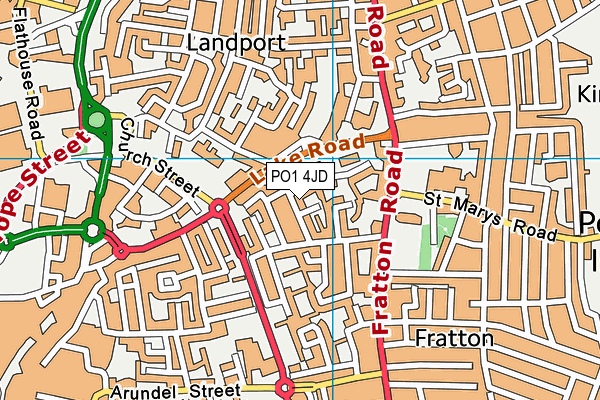 PO1 4JD map - OS VectorMap District (Ordnance Survey) PO1 4JD map - OS VectorMap District (Ordnance Survey)