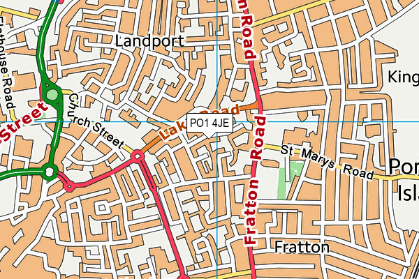 PO1 4JE map - OS VectorMap District (Ordnance Survey) PO1 4JE map - OS VectorMap District (Ordnance Survey)