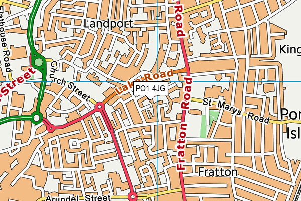 PO1 4JG map - OS VectorMap District (Ordnance Survey) PO1 4JG map - OS VectorMap District (Ordnance Survey)