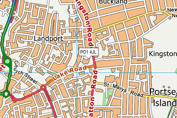 PO1 4JL map - OS VectorMap District (Ordnance Survey) PO1 4JL map - OS VectorMap District (Ordnance Survey)