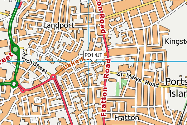 PO1 4JT map - OS VectorMap District (Ordnance Survey) PO1 4JT map - OS VectorMap District (Ordnance Survey)