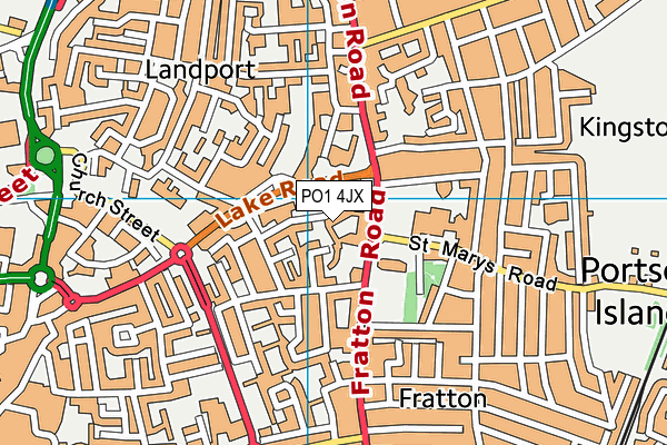 PO1 4JX map - OS VectorMap District (Ordnance Survey) PO1 4JX map - OS VectorMap District (Ordnance Survey)