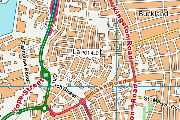 PO1 4LD map - OS VectorMap District (Ordnance Survey) PO1 4LD map - OS VectorMap District (Ordnance Survey)