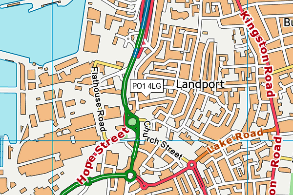PO1 4LG map - OS VectorMap District (Ordnance Survey) PO1 4LG map - OS VectorMap District (Ordnance Survey)