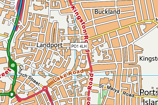 PO1 4LH map - OS VectorMap District (Ordnance Survey) PO1 4LH map - OS VectorMap District (Ordnance Survey)