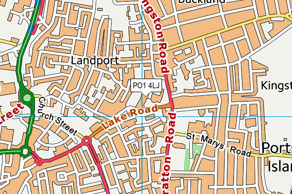 PO1 4LJ map - OS VectorMap District (Ordnance Survey) PO1 4LJ map - OS VectorMap District (Ordnance Survey)