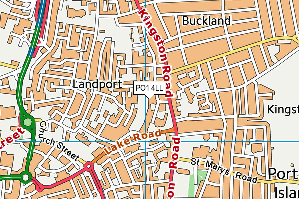 PO1 4LL map - OS VectorMap District (Ordnance Survey)