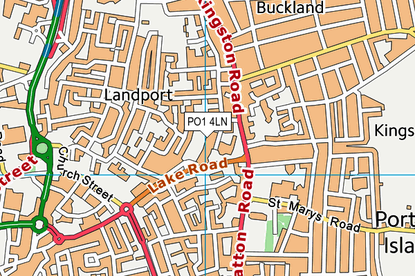 PO1 4LN map - OS VectorMap District (Ordnance Survey) PO1 4LN map - OS VectorMap District (Ordnance Survey)
