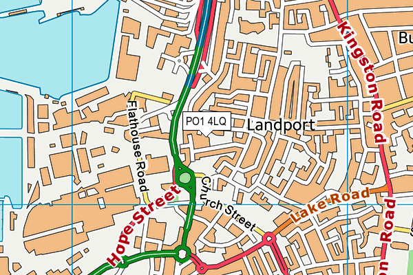PO1 4LQ map - OS VectorMap District (Ordnance Survey) PO1 4LQ map - OS VectorMap District (Ordnance Survey)