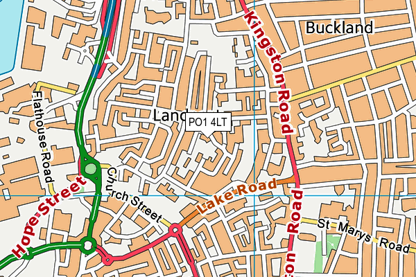 PO1 4LT map - OS VectorMap District (Ordnance Survey) PO1 4LT map - OS VectorMap District (Ordnance Survey)