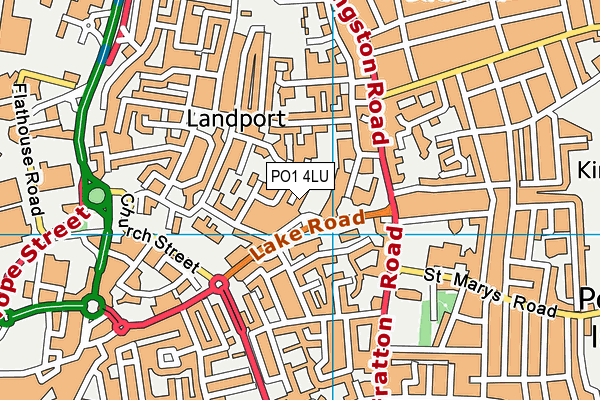 PO1 4LU map - OS VectorMap District (Ordnance Survey) PO1 4LU map - OS VectorMap District (Ordnance Survey)