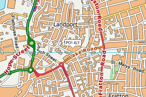 PO1 4LY map - OS VectorMap District (Ordnance Survey) PO1 4LY map - OS VectorMap District (Ordnance Survey)