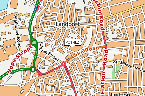 PO1 4LZ map - OS VectorMap District (Ordnance Survey) PO1 4LZ map - OS VectorMap District (Ordnance Survey)
