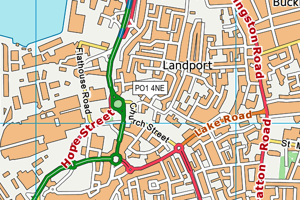PO1 4NE map - OS VectorMap District (Ordnance Survey) PO1 4NE map - OS VectorMap District (Ordnance Survey)