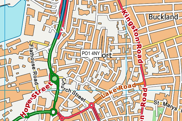 PO1 4NY map - OS VectorMap District (Ordnance Survey) PO1 4NY map - OS VectorMap District (Ordnance Survey)