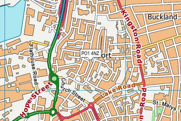 PO1 4NZ map - OS VectorMap District (Ordnance Survey) PO1 4NZ map - OS VectorMap District (Ordnance Survey)