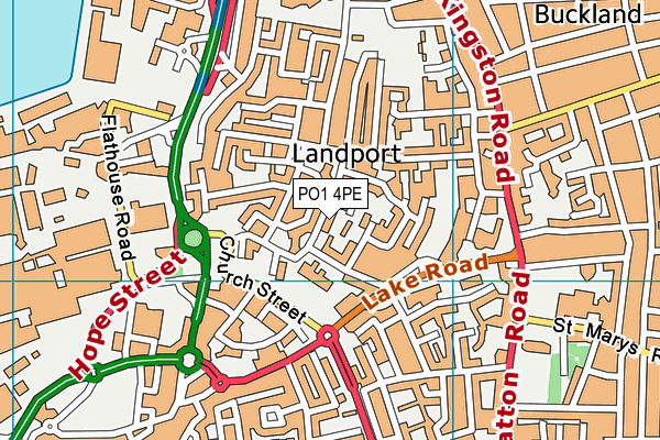 PO1 4PE map - OS VectorMap District (Ordnance Survey) PO1 4PE map - OS VectorMap District (Ordnance Survey)