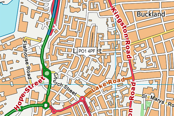 PO1 4PF map - OS VectorMap District (Ordnance Survey) PO1 4PF map - OS VectorMap District (Ordnance Survey)