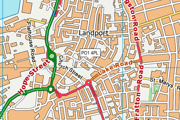 PO1 4PL map - OS VectorMap District (Ordnance Survey) PO1 4PL map - OS VectorMap District (Ordnance Survey)