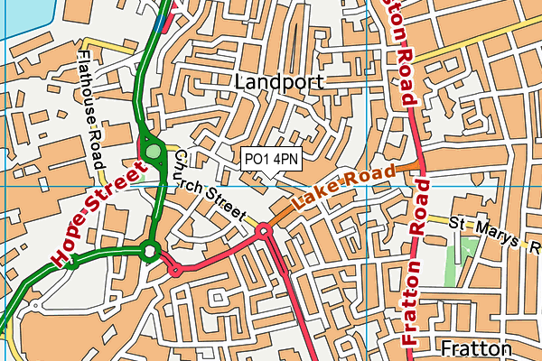 PO1 4PN map - OS VectorMap District (Ordnance Survey) PO1 4PN map - OS VectorMap District (Ordnance Survey)
