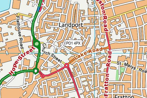 PO1 4PX map - OS VectorMap District (Ordnance Survey) PO1 4PX map - OS VectorMap District (Ordnance Survey)