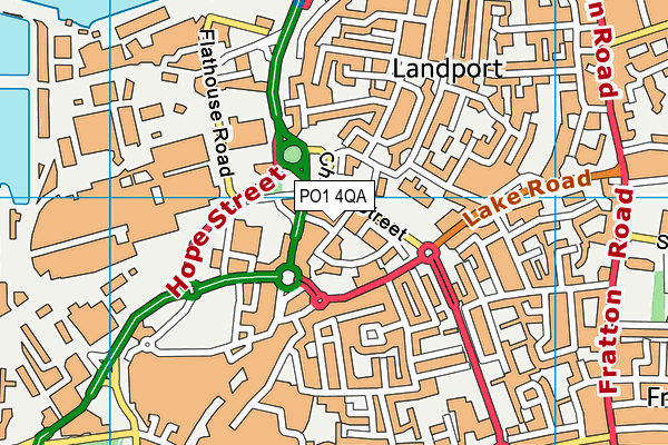 PO1 4QA map - OS VectorMap District (Ordnance Survey) PO1 4QA map - OS VectorMap District (Ordnance Survey)