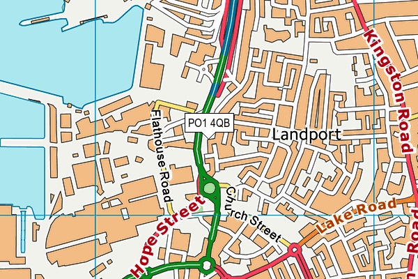 PO1 4QB map - OS VectorMap District (Ordnance Survey) PO1 4QB map - OS VectorMap District (Ordnance Survey)