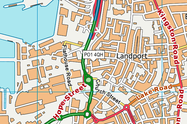 PO1 4QH map - OS VectorMap District (Ordnance Survey) PO1 4QH map - OS VectorMap District (Ordnance Survey)