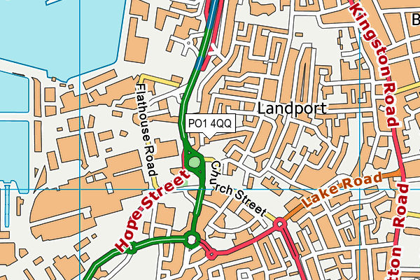 PO1 4QQ map - OS VectorMap District (Ordnance Survey) PO1 4QQ map - OS VectorMap District (Ordnance Survey)