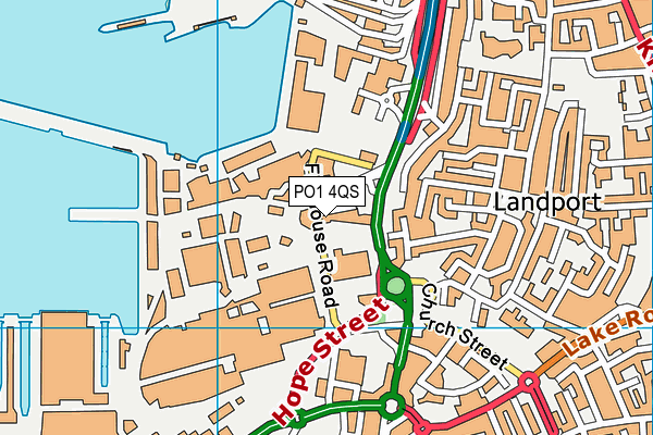 PO1 4QS map - OS VectorMap District (Ordnance Survey) PO1 4QS map - OS VectorMap District (Ordnance Survey)