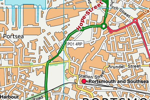 PO1 4RP map - OS VectorMap District (Ordnance Survey) PO1 4RP map - OS VectorMap District (Ordnance Survey)