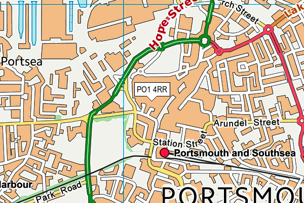 PO1 4RR map - OS VectorMap District (Ordnance Survey) PO1 4RR map - OS VectorMap District (Ordnance Survey)
